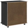 Rolkowa szafka Czarny 63,5 x 39 x 65,5 cm Lite drewno sosnowe