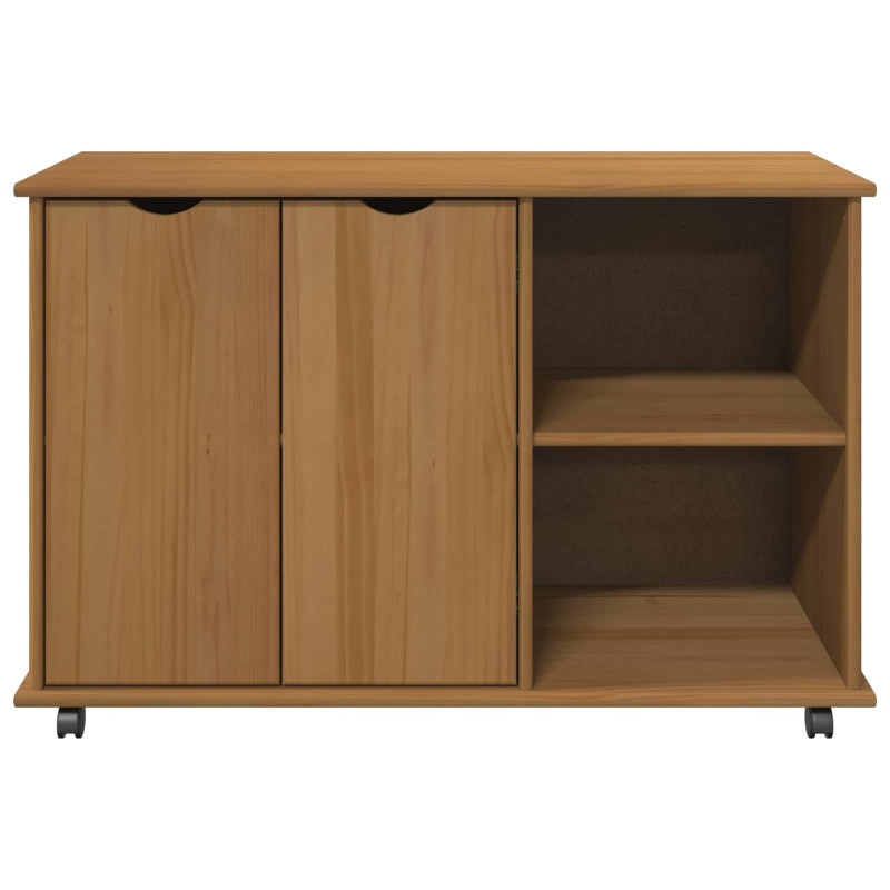 Rolkowa szafka z kołem Miodowy brąz 100 x 39 x 65,5 cm
