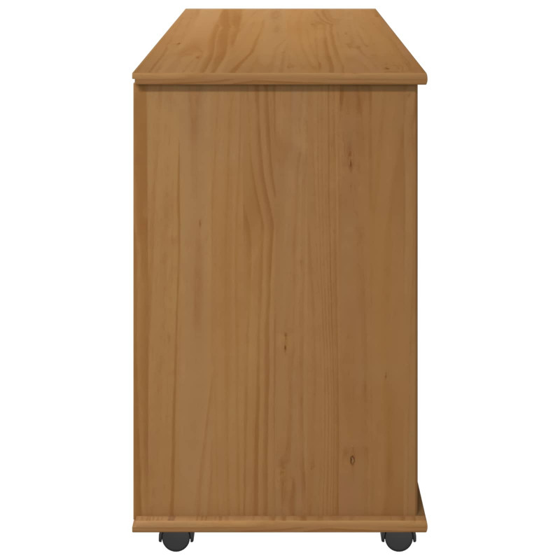 Rolkowa szafka z kołem Miodowy brąz 100 x 39 x 65,5 cm