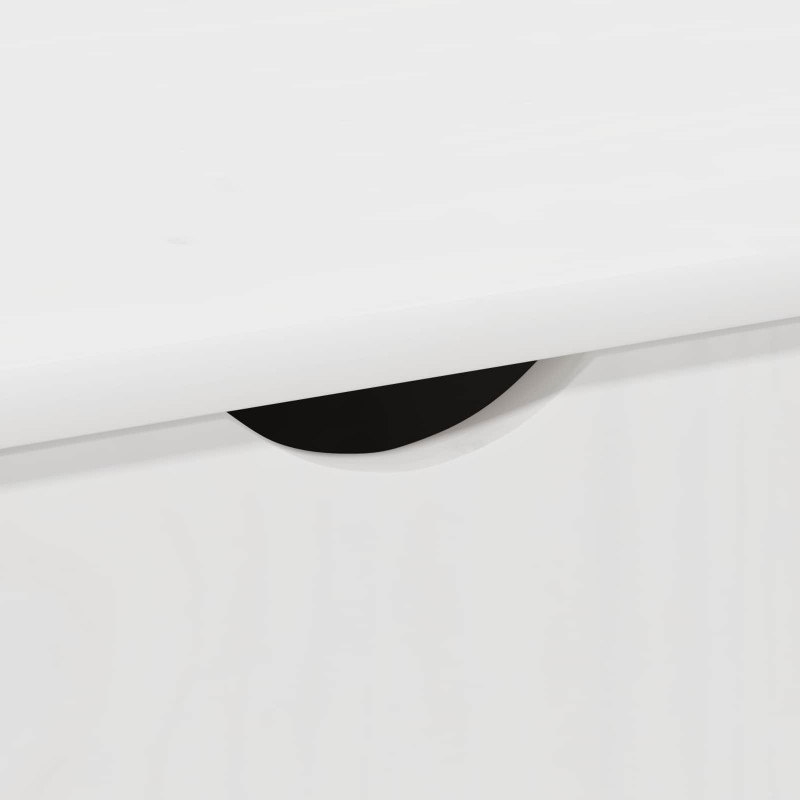 Rolkowa szafka Biały 100 x 39 x 65,5 cm Lite drewno sosnowe