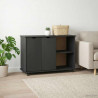 Rolkowa szafka Szary 100 x 39 x 65,5 cm Lite drewno sosnowe