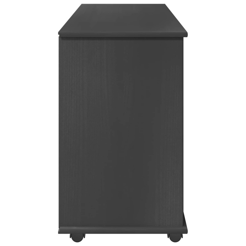Rolkowa szafka Szary 100 x 39 x 65,5 cm Lite drewno sosnowe