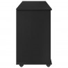 Rolkowa szafka Czarny 100 x 39 x 65,5 cm Lite drewno sosnowe