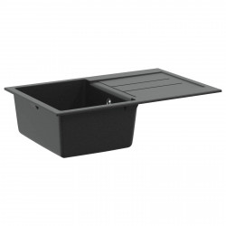 Zlew Czarny 780 x 500 mm 80% Kwarc i 20% Żywica