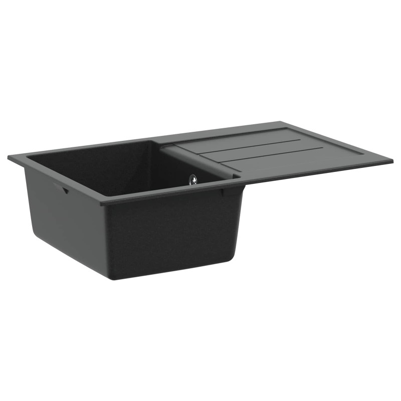 Zlew Czarny 780 x 500 mm 80% Kwarc i 20% Żywica
