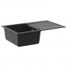 Zlew Czarny 780 x 500 mm 80% Kwarc i 20% Żywica