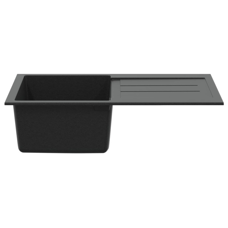 Zlew Czarny 780 x 500 mm 80% Kwarc i 20% Żywica
