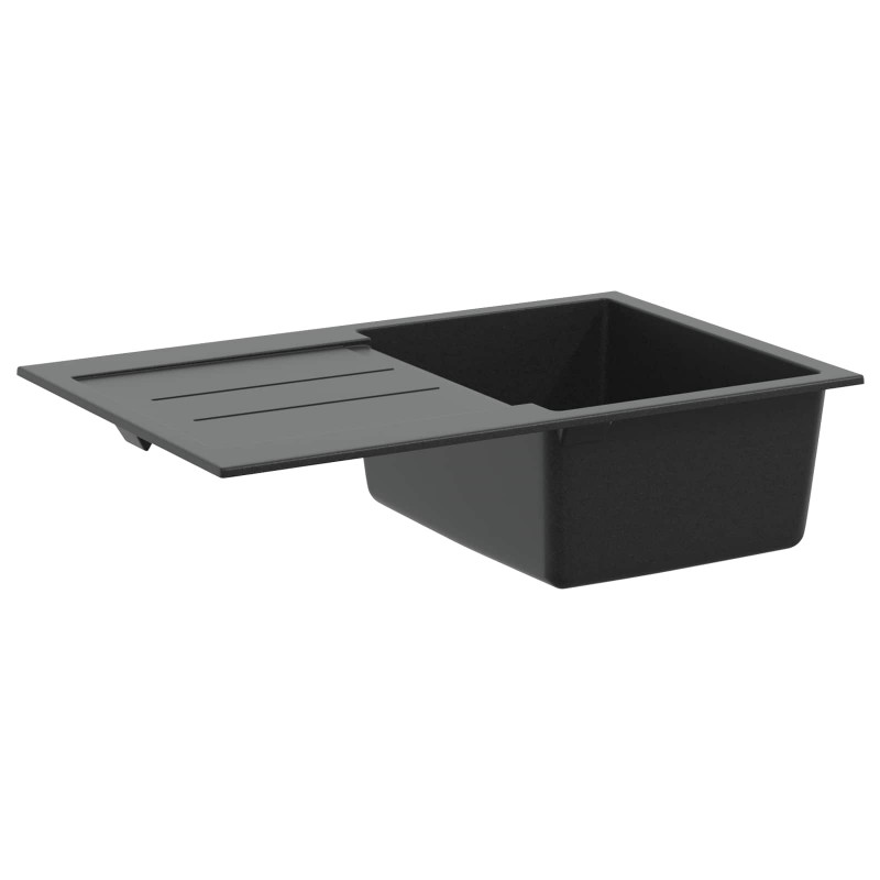 Zlew Czarny 780 x 500 mm 80% Kwarc i 20% Żywica