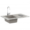 Zlew Szary 780 x 500 mm 80% Kwarc i 20% Żywica