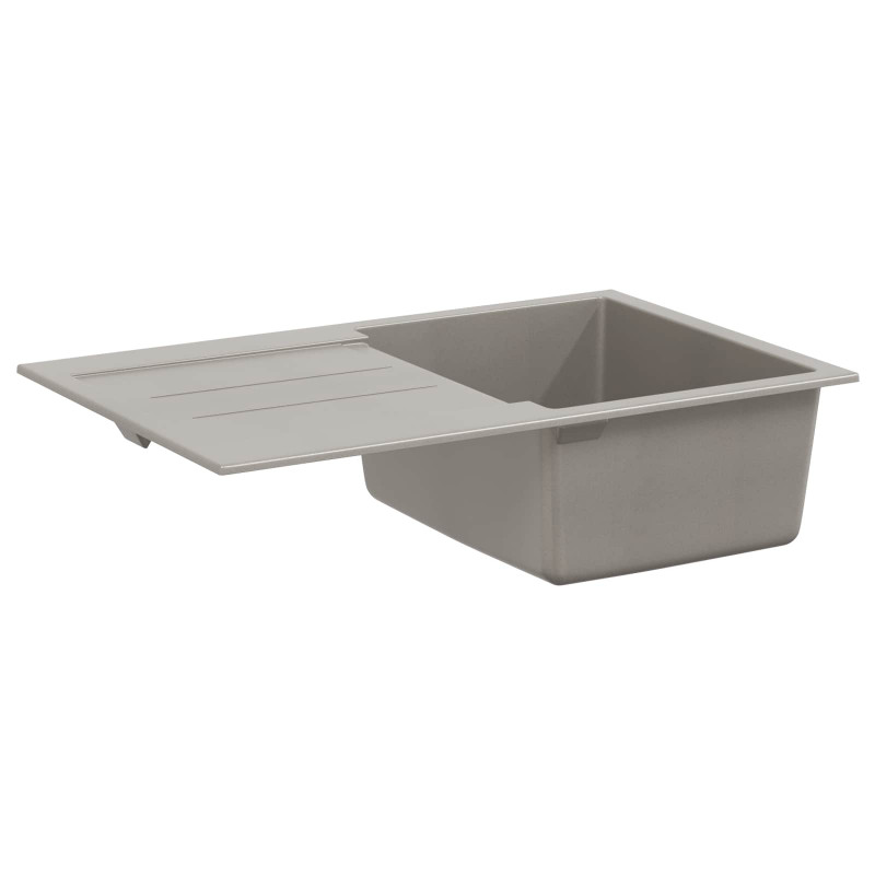 Zlew Szary 780 x 500 mm 80% Kwarc i 20% Żywica