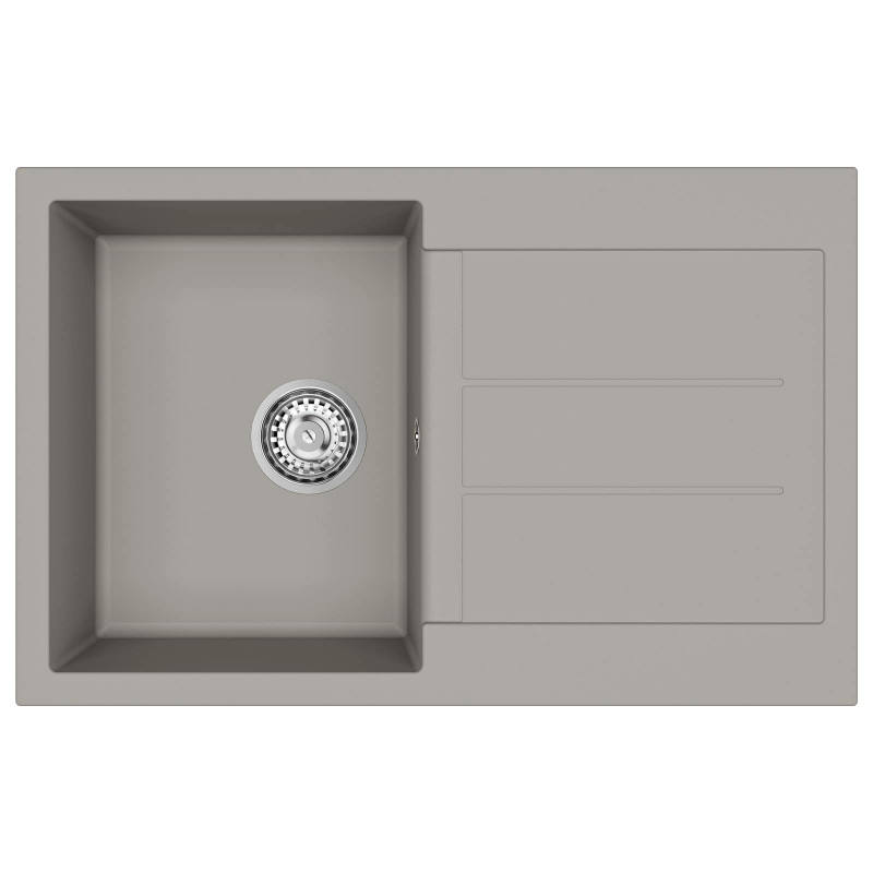 Zlew Szary 780 x 500 mm 80% Kwarc i 20% Żywica