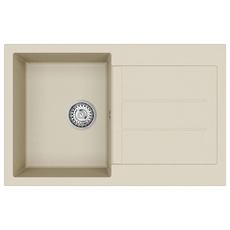 Zlew Beżowy 780 x 500 mm 80% Kwarc i 20% Żywica