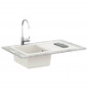 Zlew Biały 780 x 500 mm 80% Kwarc i 20% Żywica
