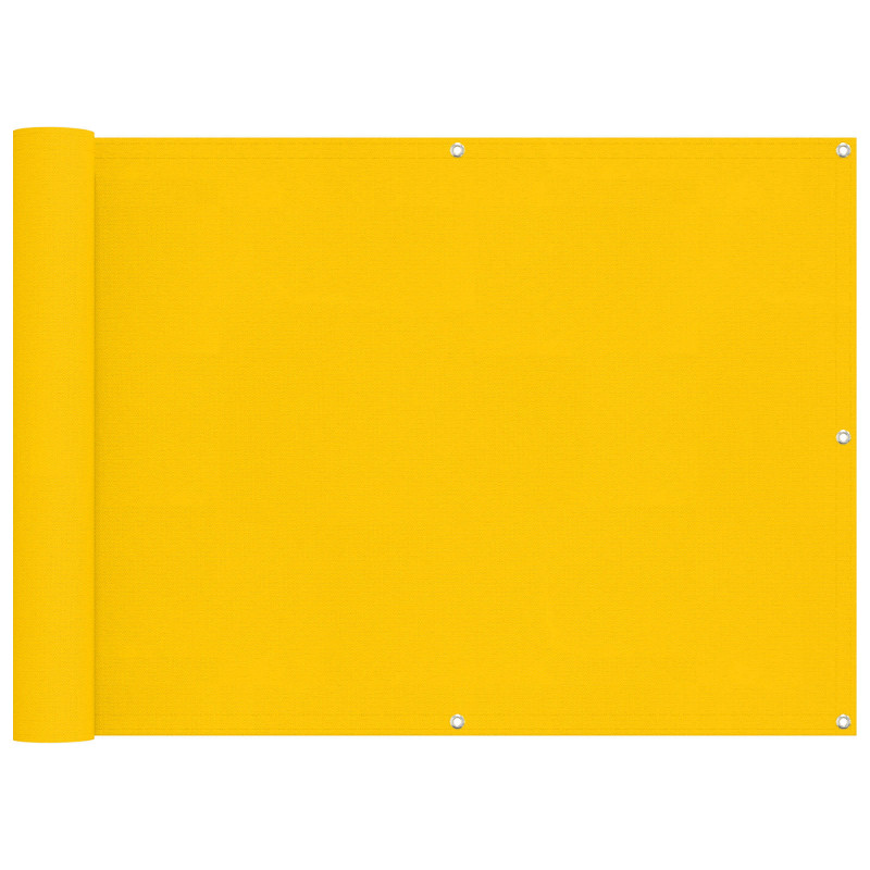Ekran balkonowy Żółty 75 x 200 cm Aluminium Oxford powlekany PU