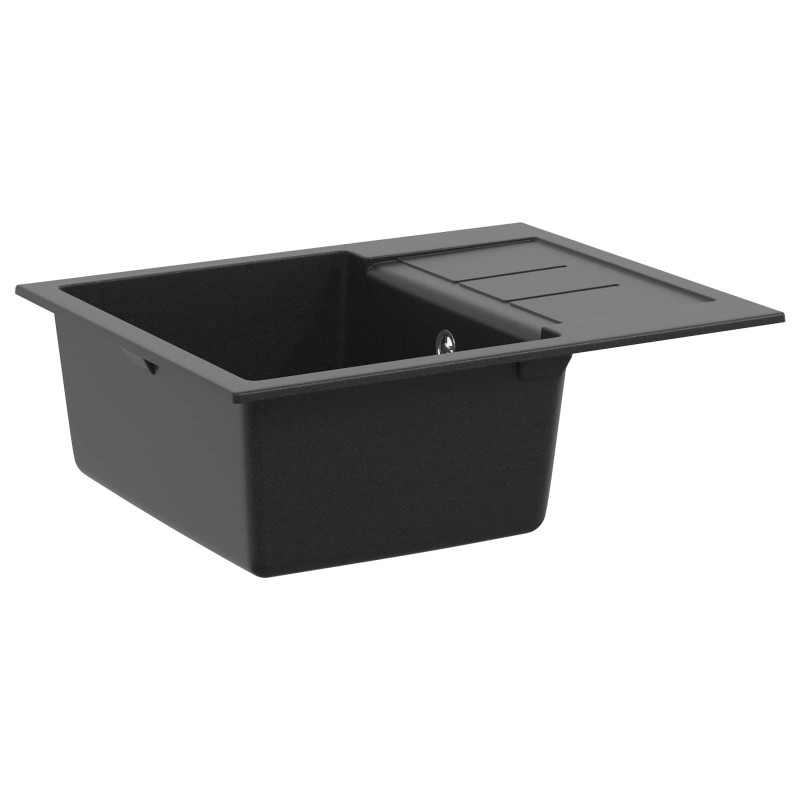 Zlew Czarny 620 x 500 mm 80% Kwarc i 20% Żywica