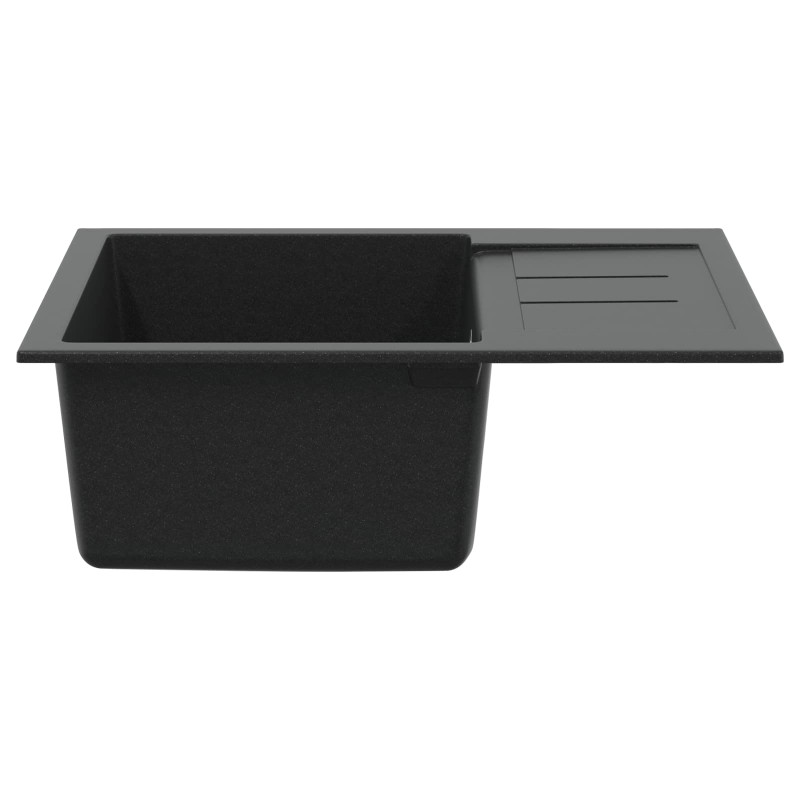 Zlew Czarny 620 x 500 mm 80% Kwarc i 20% Żywica