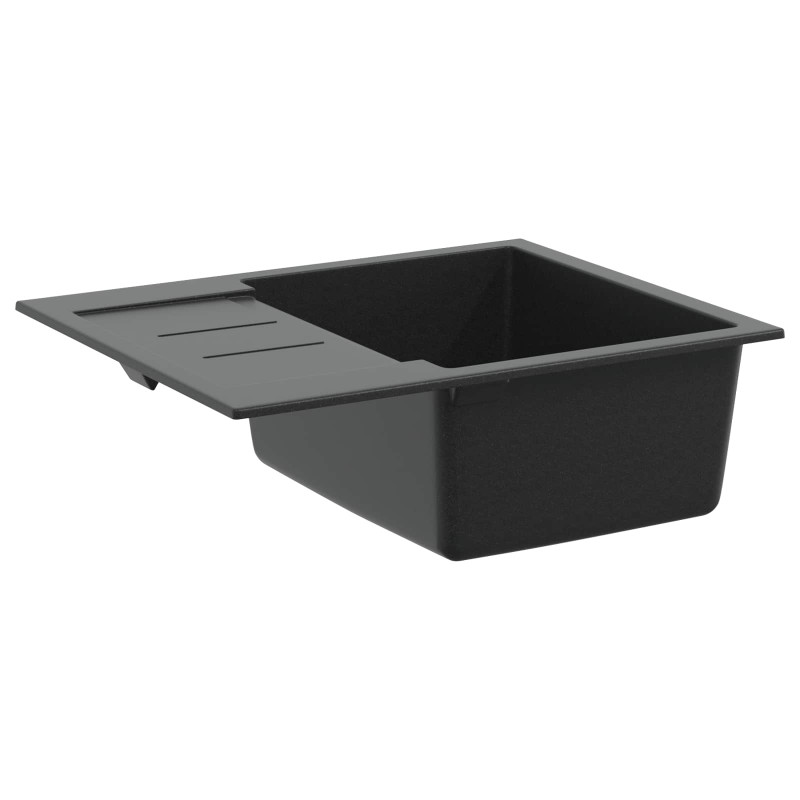 Zlew Czarny 620 x 500 mm 80% Kwarc i 20% Żywica