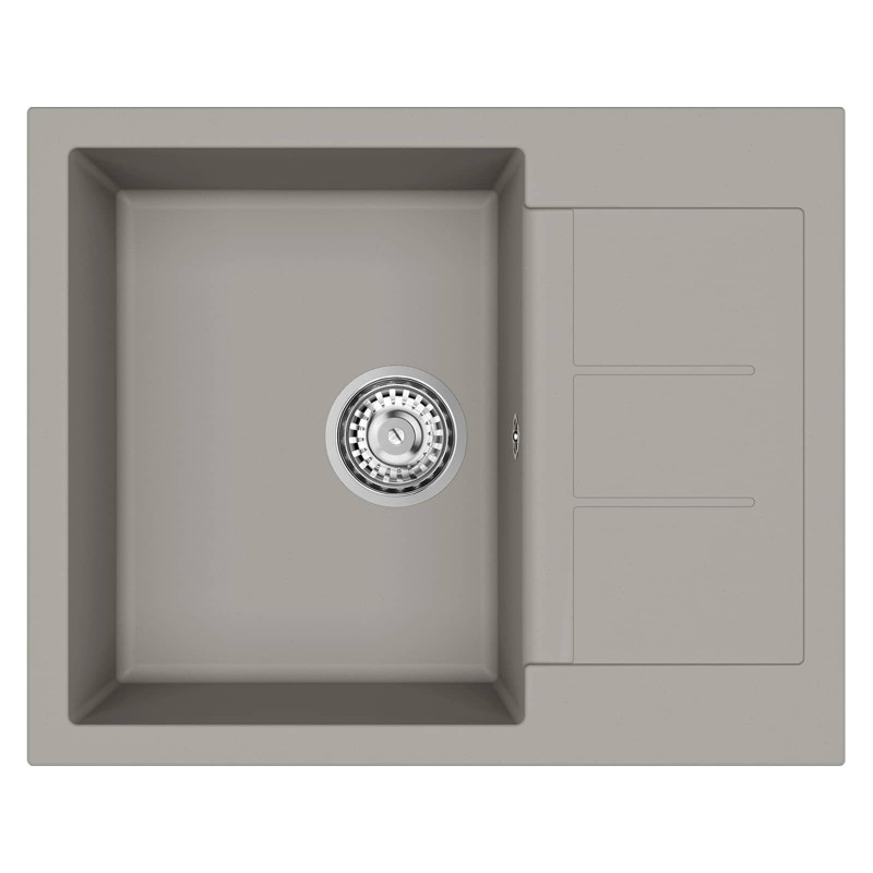 Zlew Szary 620 x 500 mm 80% Kwarc i 20% Żywica