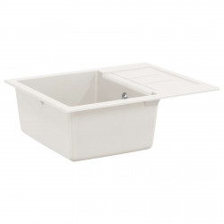 Zlew Biały 620 x 500 mm 80% Kwarc i 20% Żywica