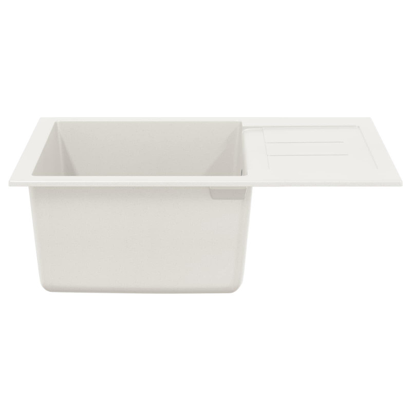 Zlew Biały 620 x 500 mm 80% Kwarc i 20% Żywica