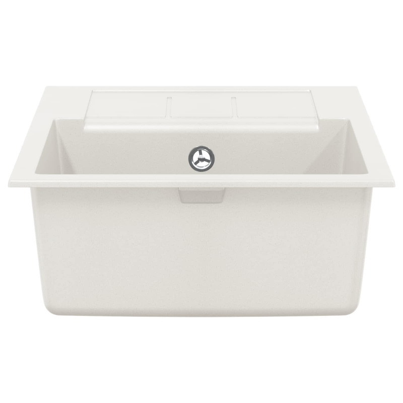 Zlew Biały 620 x 500 mm 80% Kwarc i 20% Żywica