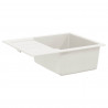 Zlew Biały 620 x 500 mm 80% Kwarc i 20% Żywica