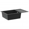 Zlew Czarny 780 x 500 mm 80% Kwarc i 20% Żywica