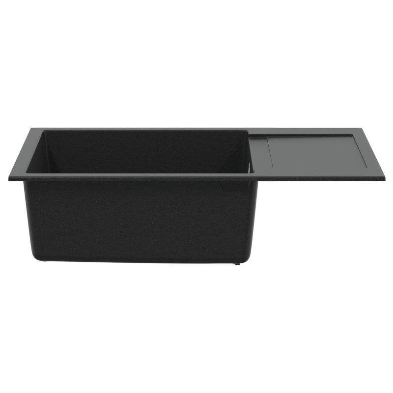 Zlew Czarny 780 x 500 mm 80% Kwarc i 20% Żywica