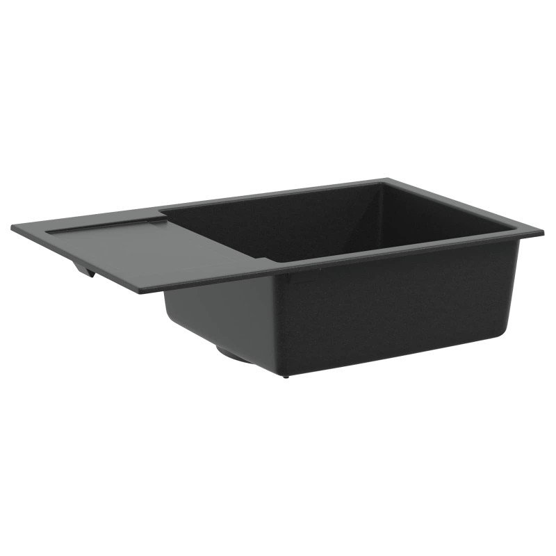 Zlew Czarny 780 x 500 mm 80% Kwarc i 20% Żywica