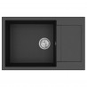 Zlew Czarny 780 x 500 mm 80% Kwarc i 20% Żywica