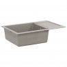 Zlew Szary 780 x 500 mm 80% Kwarc i 20% Żywica