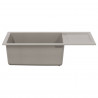 Zlew Szary 780 x 500 mm 80% Kwarc i 20% Żywica
