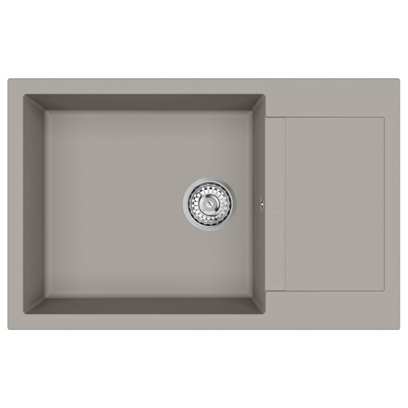 Zlew Szary 780 x 500 mm 80% Kwarc i 20% Żywica