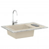 Zlew Beżowy 780 x 500 mm 80% Kwarc i 20% Żywica
