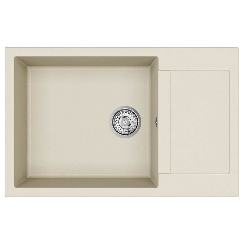 Zlew Beżowy 780 x 500 mm 80% Kwarc i 20% Żywica