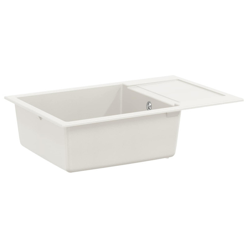 Zlew Biały 780 x 500 mm 80% Kwarc i 20% Żywica