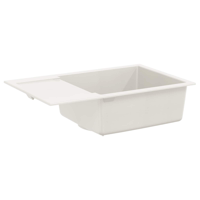 Zlew Biały 780 x 500 mm 80% Kwarc i 20% Żywica