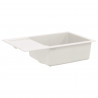 Zlew Biały 780 x 500 mm 80% Kwarc i 20% Żywica