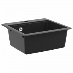 Zlew Czarny 470 x 440 mm Granit