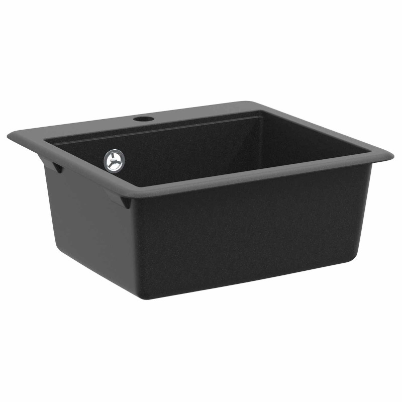 Zlew Czarny 470 x 440 mm Granit
