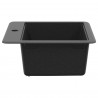 Zlew Czarny 470 x 440 mm Granit
