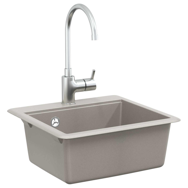 Zlew Szary 470 x 440 mm Granit