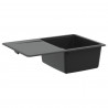 Zlew Czarny 670 x 460 mm Granit