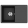 Zlew Czarny 670 x 460 mm Granit