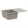 Zlew Szary 670 x 460 mm 80% Kwarc i 20% Żywica