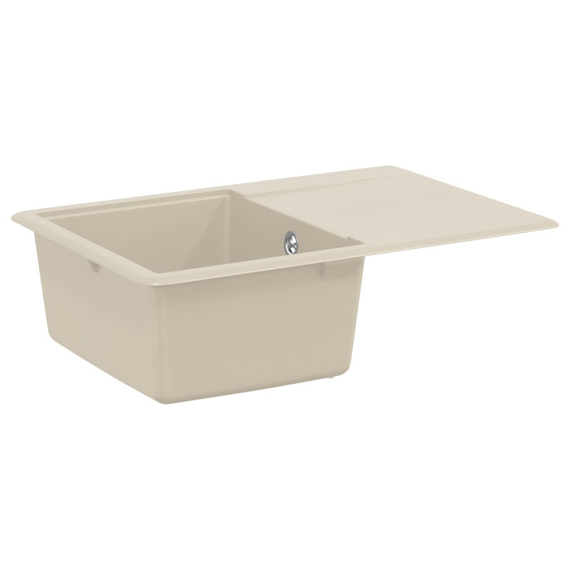 Zlew Beżowy 670 x 460 mm 80% Kwarc i 20% Żywica