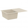 Zlew Beżowy 670 x 460 mm 80% Kwarc i 20% Żywica