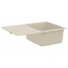 Zlew Beżowy 670 x 460 mm 80% Kwarc i 20% Żywica