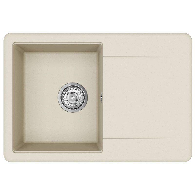 Zlew Beżowy 670 x 460 mm 80% Kwarc i 20% Żywica