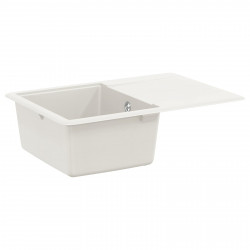 Zlew Biały 670 x 460 mm 80% Kwarc i 20% Żywica